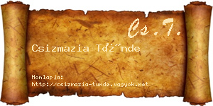 Csizmazia Tünde névjegykártya